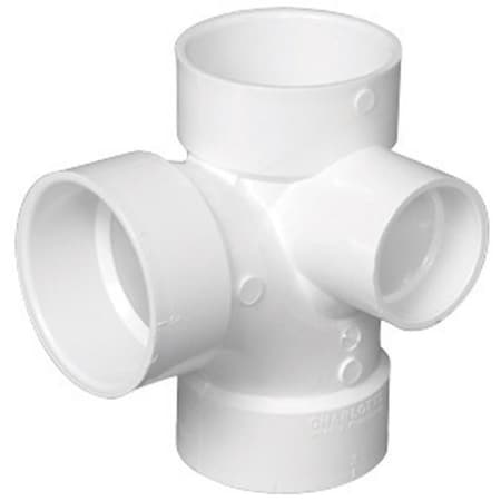 Homecare Products Schedule 40 3 in. Hub x 3 in. dia. Hub PVC Sanitary Tee HO2514384